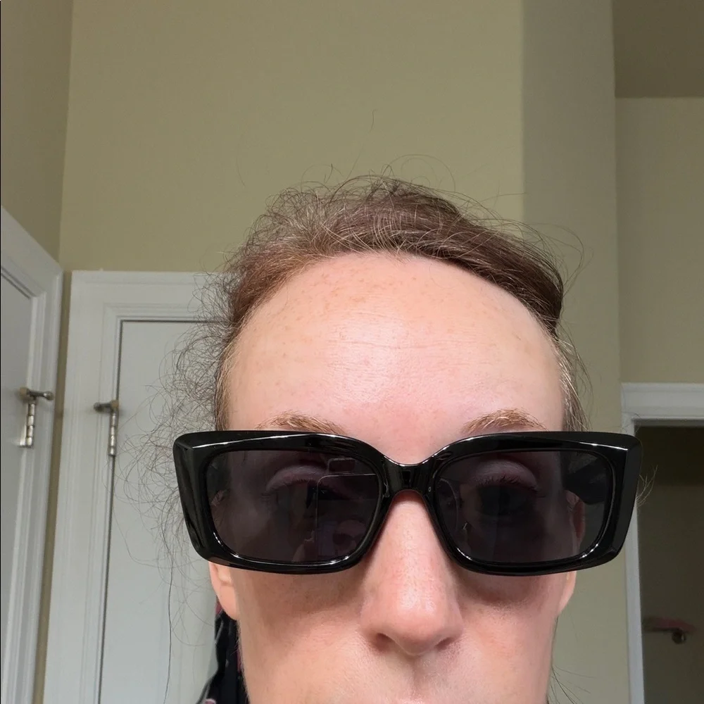SOJOS Black Rectangle Women's Sunglasses